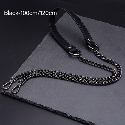 100cm/120cm Krepšys Metalinės grandinės keitimas PU odiniai krepšiai Diržai pasidaryk pats rankinės rankenos pečių dirželiai Priedai Krepšiai Rankenos