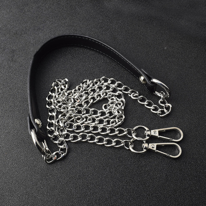 100cm/120cm Krepšys Metalinės grandinės keitimas PU odiniai krepšiai Diržai pasidaryk pats rankinės rankenos pečių dirželiai Priedai Krepšiai Rankenos