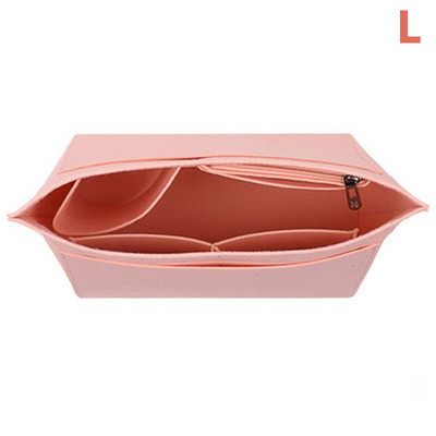 1 bucă geantă cu inserție din pâslă, se potrivește pentru geanta de căptușeală pentru genți Longchamp, din pânză din pânză, suport pentru geanta de machiaj, organizator portabil de călătorie