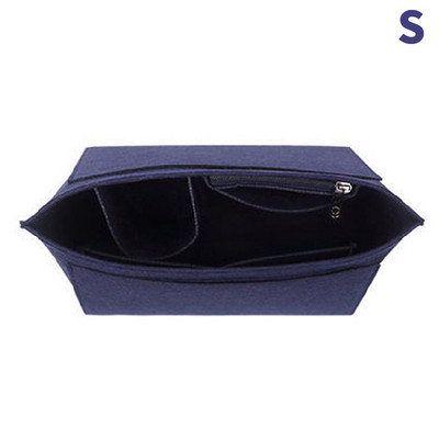 1 bucă geantă cu inserție din pâslă, se potrivește pentru geanta de căptușeală pentru genți Longchamp, din pânză din pânză, suport pentru geanta de machiaj, organizator portabil de călătorie