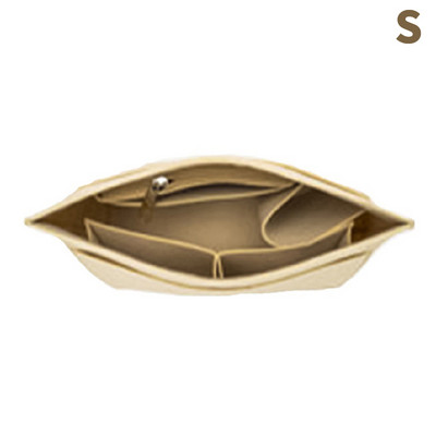 1 bucă geantă cu inserție din pâslă, se potrivește pentru geanta de căptușeală pentru genți Longchamp, din pânză din pânză, suport pentru geanta de machiaj, organizator portabil de călătorie