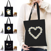 Moterų pečių krepšys Drobinis krepšys Harajuku pirkinių krepšiai 2020 m. Nauja mada Laisvalaikio rankinės Bakalėjos krepšelis Merginoms margainių spausdinimas