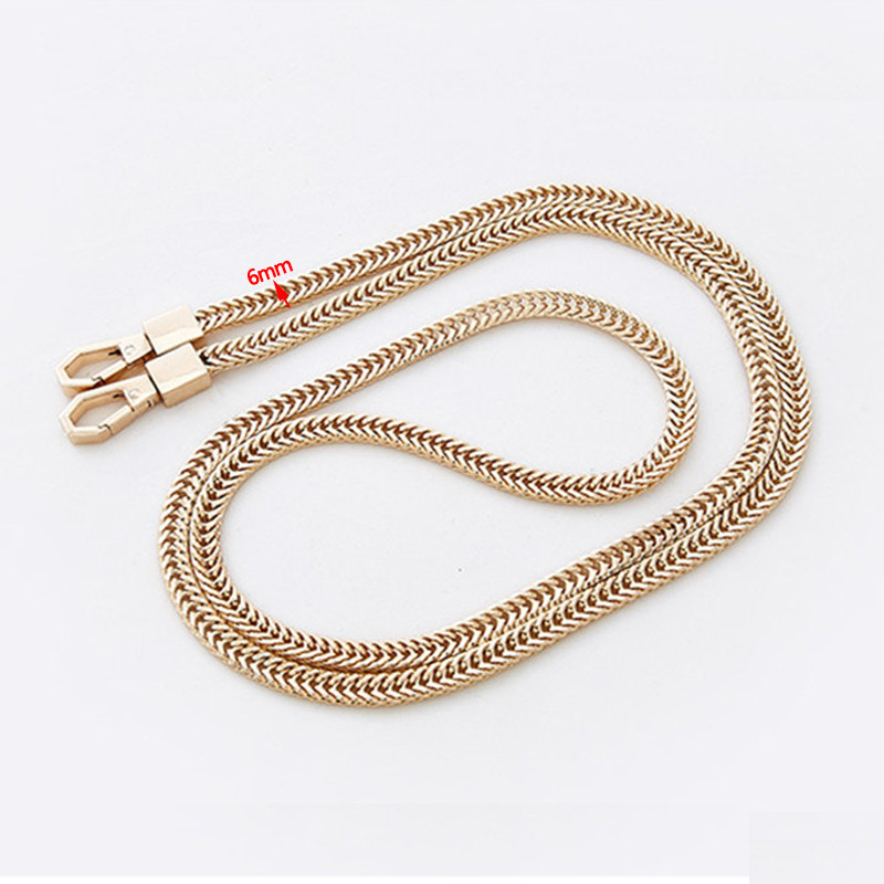 Lanac za torbicu - DIY zlatni/srebrni/pištolj Crni remen za torbicu 6 mm zamjenski lanac za torbicu Naramenice za torbicu na ramenu Lanac za ručku torbice za malu torbicu