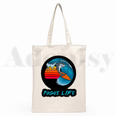 Pogue Life Outer Banks TV Ulzzang Graphic Hipster Cartoon Print Shopping Bags Djevojačka moda Casual Pacakge Ručna torba