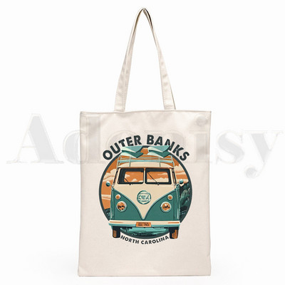 Pogue Life Outer Banks TV Ulzzang Graphic Hipster Cartoon Print Shopping Bags Djevojačka moda Casual Pacakge Ručna torba