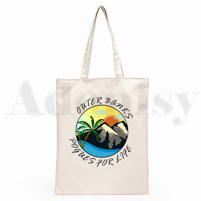 Pogue Life Outer Banks TV Ulzzang Graphic Hipster Cartoon Print Shopping Bags Djevojačka moda Casual Pacakge Ručna torba