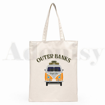 Pogue Life Outer Banks TV Ulzzang Graphic Hipster Cartoon Print Shopping Bags Djevojačka moda Casual Pacakge Ručna torba