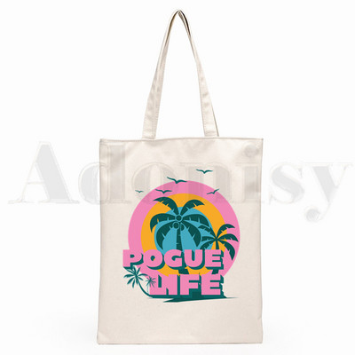 Pogue Life Outer Banks TV Ulzzang Graphic Hipster Cartoon Print Shopping Bags Djevojačka moda Casual Pacakge Ručna torba