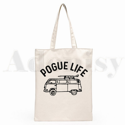 Pogue Life Outer Banks TV Ulzzang Graphic Hipster Cartoon Print Shopping Bags Djevojačka moda Casual Pacakge Ručna torba