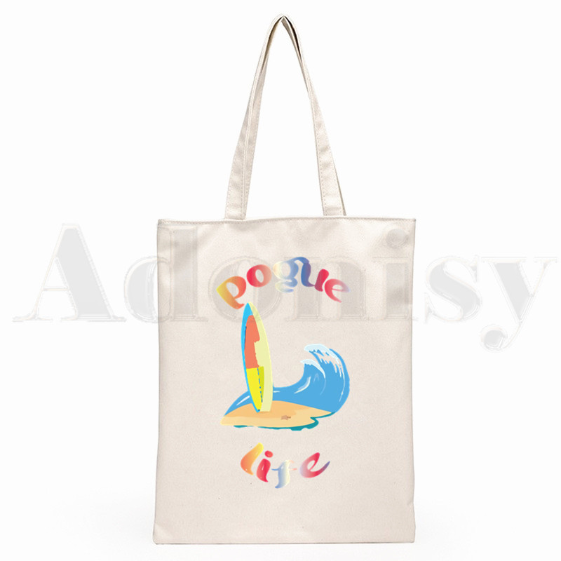 Pogue Life Outer Banks TV Ulzzang Graphic Hipster Cartoon Print Shopping Bags Djevojačka moda Casual Pacakge Ručna torba