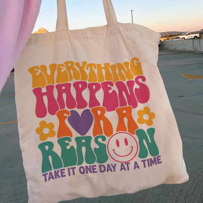 Γυναικεία Shopper Αισθητική τσάντα Shopper από καμβά Τσάντα για κορίτσια Tote Shoulder Lady Bag