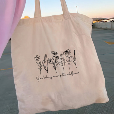 Femei Shopper Aesthetic Canvas Shopper Geanta fetita Geanta Tote Umar Lady