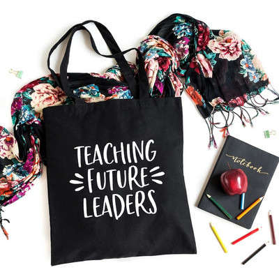 Ja sam učitelj Koja je tvoja supermoć Učiteljski život Platnena crna torba za kupovinu Višekratna torba za knjige Poklon torba