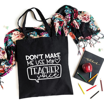 Ja sam učitelj Koja je tvoja supermoć Učiteljski život Platnena crna torba za kupovinu Višekratna torba za knjige Poklon torba