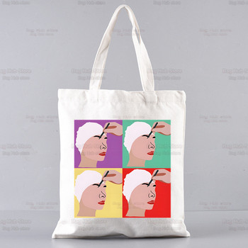 Mitski Singer Shopping Bag Women Canvas Be The Cowboy Tote Eco Bag Cartoon Bury Me At Makeout Creek Shopper Shopper Bags