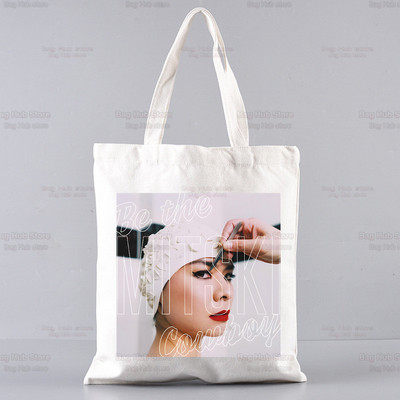 Mitski Singer Shopping Bag Ženska platnena Be The Cowboy Tote Eko torba Cartoon Bury Me At Makeout Creek Shopper Torbe na rame
