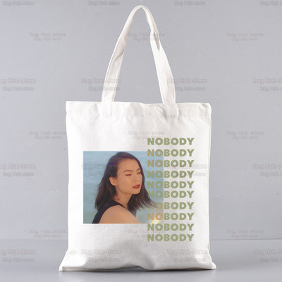 Mitski Singer Shopping Bag Ženska platnena Be The Cowboy Tote Eko torba Cartoon Bury Me At Makeout Creek Shopper Torbe na rame