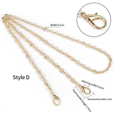 WUTA käekott metallist rahakott kett õlakott keti rihm 120 cm ilma pleekimiseta DIY pikendusketid asendusrihma tarvikud