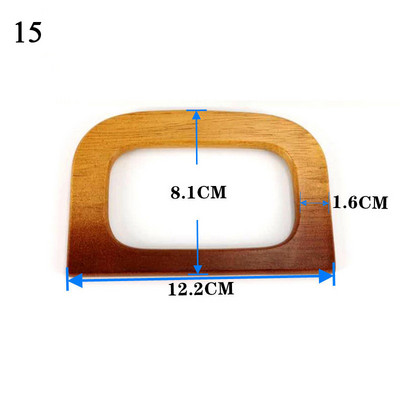 1 vnt. kvadratiniai mediniai dirželiai D formos medinio krepšio rankena Dekoratyviniai „pasidaryk pats“ klasikiniai krepšiai Priedai Rankinės krepšelio keitimo kūrimo įrankis