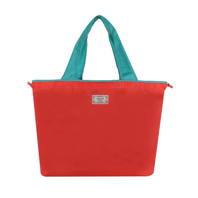 Didelės talpos daugkartinio naudojimo bakalėjos krepšys Sulankstomas pirkinių krepšys sutraukiamas raištelis Kelioninis pečių krepšys Moterų krepšys