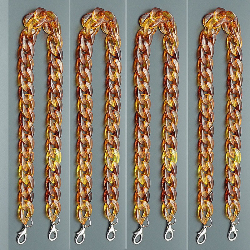 60/110cm Akrüülist kotikett rihma käepidemega ristkorpus Eemaldatav kott Aksessuaarid Värvilised Asenduskottide kett Rahakott