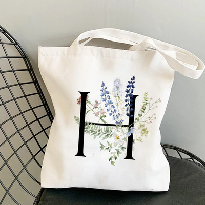 Geantă de pânză cu imprimeu vegetală, geantă de umăr pentru femei, la modă, scrisoare de bumbac, cumpărături pentru cumpărături, genți de mână pentru femei, genți de tote pentru femei 2021