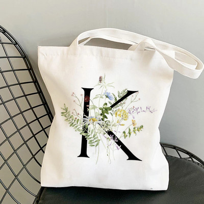 Geantă de pânză cu imprimeu vegetală, geantă de umăr pentru femei, la modă, scrisoare de bumbac, cumpărături pentru cumpărături, genți de mână pentru femei, genți de tote pentru femei 2021