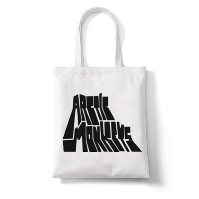 Arctic Monkeys Sound Wave Rock Band Ženska torba za kupnju Platnena modna torba za kupnju velikog kapaciteta Torba na rame Velika torba za plažu