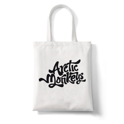 Arctic Monkeys Sound Wave Rock Band Ženska torba za kupnju Platnena modna torba za kupnju velikog kapaciteta Torba na rame Velika torba za plažu