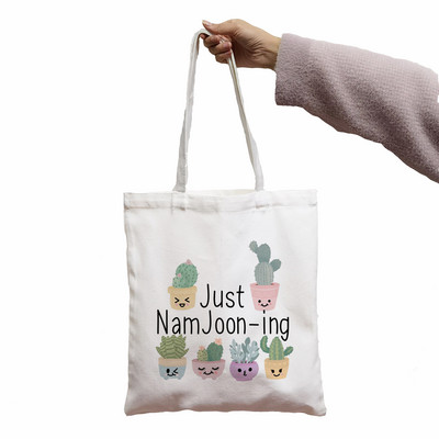 Kott Namjooning Harajuku Kawaii Print Women Shopper Bag Shopper White Women Moe ostlejate õlakotid Kandekott, Drop Ship