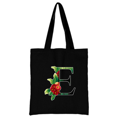 Női hordtáskák vászon 2022 alkalmi kézitáskák vásárlás virág színes betűvel nyomtatott, újrafelhasználható összecsukható válltáska