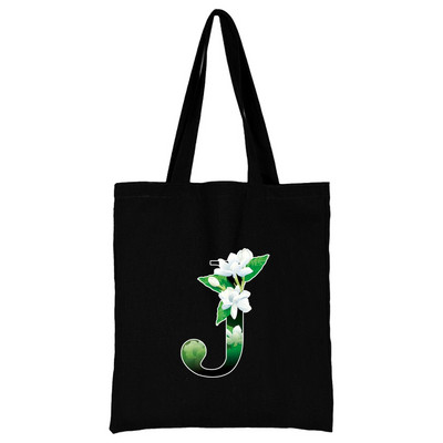 Női hordtáskák vászon 2022 alkalmi kézitáskák vásárlás virág színes betűvel nyomtatott, újrafelhasználható összecsukható válltáska