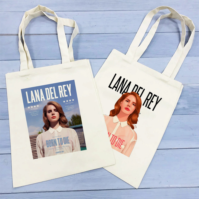 Lana Del Rey LOGO Otisnuta grafika Hipster crtani print Tote Torbe za kupnju Moda za djevojčice Casual Pacakge Ručna torba velikog kapaciteta