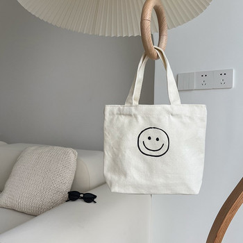 PURDORED 1 PC Κορεατικού στυλ Smile Face Μίνι τσάντα αγορών για γυναίκες Μόδα τσάντα κινητού τηλεφώνου Lady Purse Μικρή καθημερινή τσάντα