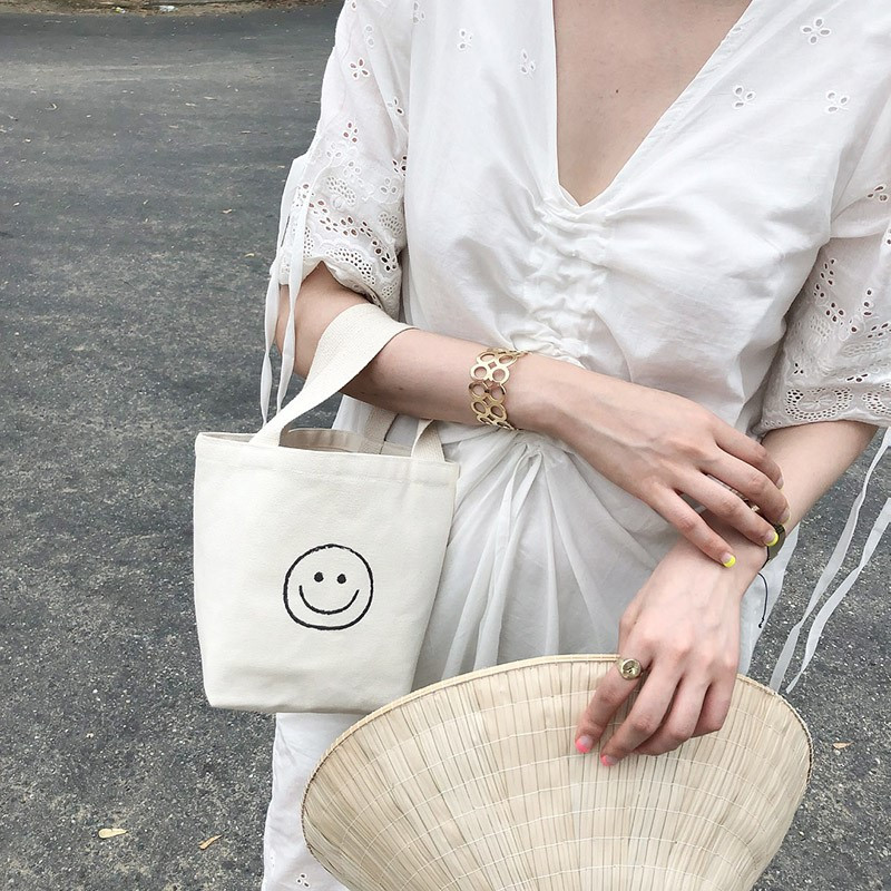 PURDORED 1 Gb korejiešu stila smaidoša sejas mini iepirkumu soma sievietēm Modes mobilā tālruņa soma Sieviešu somiņa maza ikdienas rokassomiņa