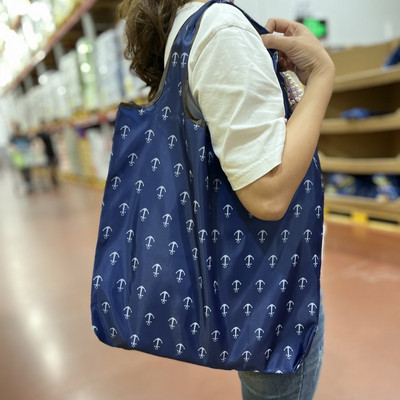 Torba za kupnju velikog kapaciteta, sklopiva velika torba za višekratnu upotrebu, srednja 30 funti, torba za trgovinu namirnicama iz crtića, prijenosna modna džepna najlonska torba