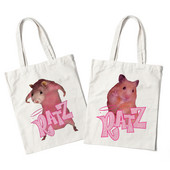 Τσάντα Tote Kawaii Ratz Επαναχρησιμοποιήσιμη τσάντα αγορών από καμβά παντοπωλείου Harajuku τσάντα αγορών Γυναικεία τσάντα ώμου Τσάντα οικολογική μεγάλη χαριτωμένη τσάντα τσάντα
