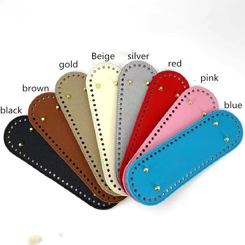 Livrare rapidă Partea inferioară lucrată manual din piele PU Poșetă pentru femei, dreptunghiulară rezistentă la uzură, accesorii, piese pentru geantă de mână, tricotat, fundul sacului