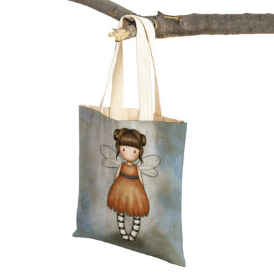 Geantă de umăr pentru cumpărături, geantă de umăr, reutilizabilă, pânză, pentru copii, geantă de călătorie pentru doamnă.