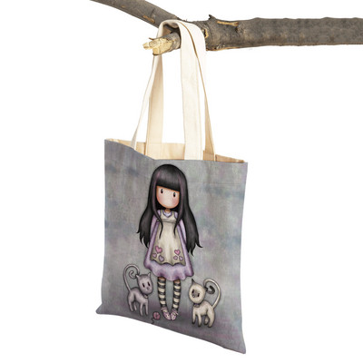 Geantă de umăr pentru cumpărături, geantă de umăr, reutilizabilă, pânză, pentru copii, geantă de călătorie pentru doamnă.