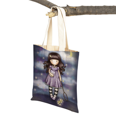 Geantă de umăr pentru cumpărături, geantă de umăr, reutilizabilă, pânză, pentru copii, geantă de călătorie pentru doamnă.