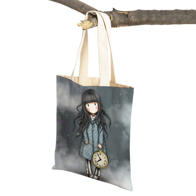 Geantă de umăr pentru cumpărături, geantă de umăr, reutilizabilă, pânză, pentru copii, geantă de călătorie pentru doamnă.