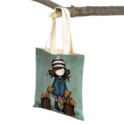 Geantă de umăr pentru cumpărături, geantă de umăr, reutilizabilă, pânză, pentru copii, geantă de călătorie pentru doamnă.