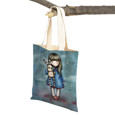 Geantă de umăr pentru cumpărături, geantă de umăr, reutilizabilă, pânză, pentru copii, geantă de călătorie pentru doamnă.