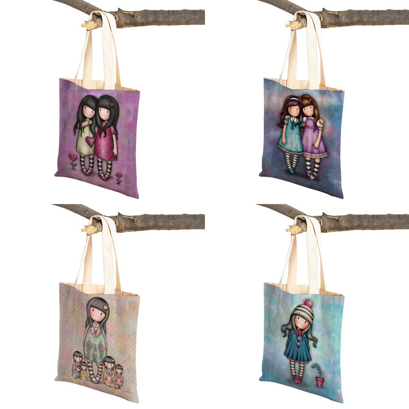 Geantă de umăr pentru cumpărături, geantă de umăr, reutilizabilă, pânză, pentru copii, geantă de călătorie pentru doamnă.