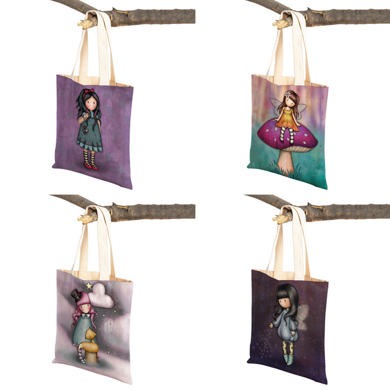 Geantă de umăr pentru cumpărături, geantă de umăr, reutilizabilă, pânză, pentru copii, geantă de călătorie pentru doamnă.