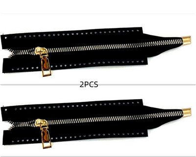 1 DB barkács cipzár szőtt táskához Hardver PU bőr cipzár Varrástartozékok 55 cm Fém cipzár ruhákhoz cipő kellékek