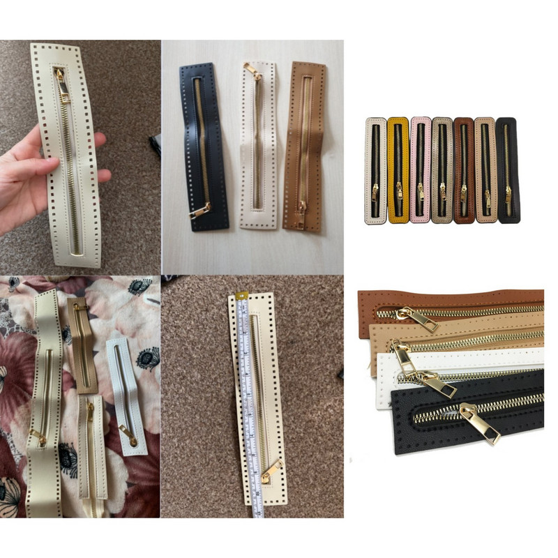 1 DB barkács cipzár szőtt táskához Hardver PU bőr cipzár Varrástartozékok 55 cm Fém cipzár ruhákhoz cipő kellékek