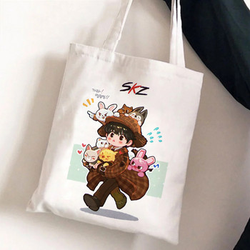 FELIX Tote Τσάντες Stray Kids SKZOO Φορητές τσάντες αγορών HAN BANG CHAN CHANGBIN SEUNGMIN HYUNJIN LEE KNOW SKZ Canvas Shopping Bags