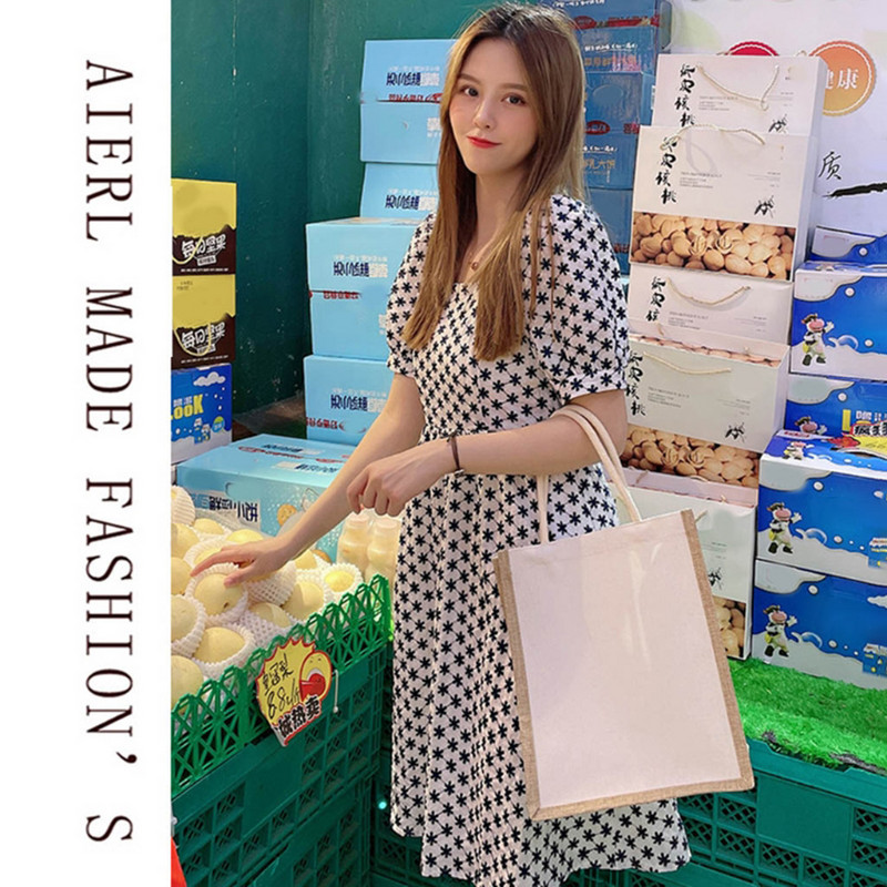 Torba za kupovinu od jute za višekratnu upotrebu Ručne torbe velikog kapaciteta za žene Torba za kupovinu namirnica od vreće Eko torba Ženska velika torba Platnena torba za kupnju Torbica